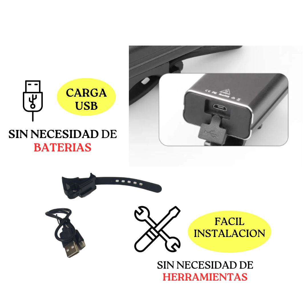 Luz delantera para bicicleta