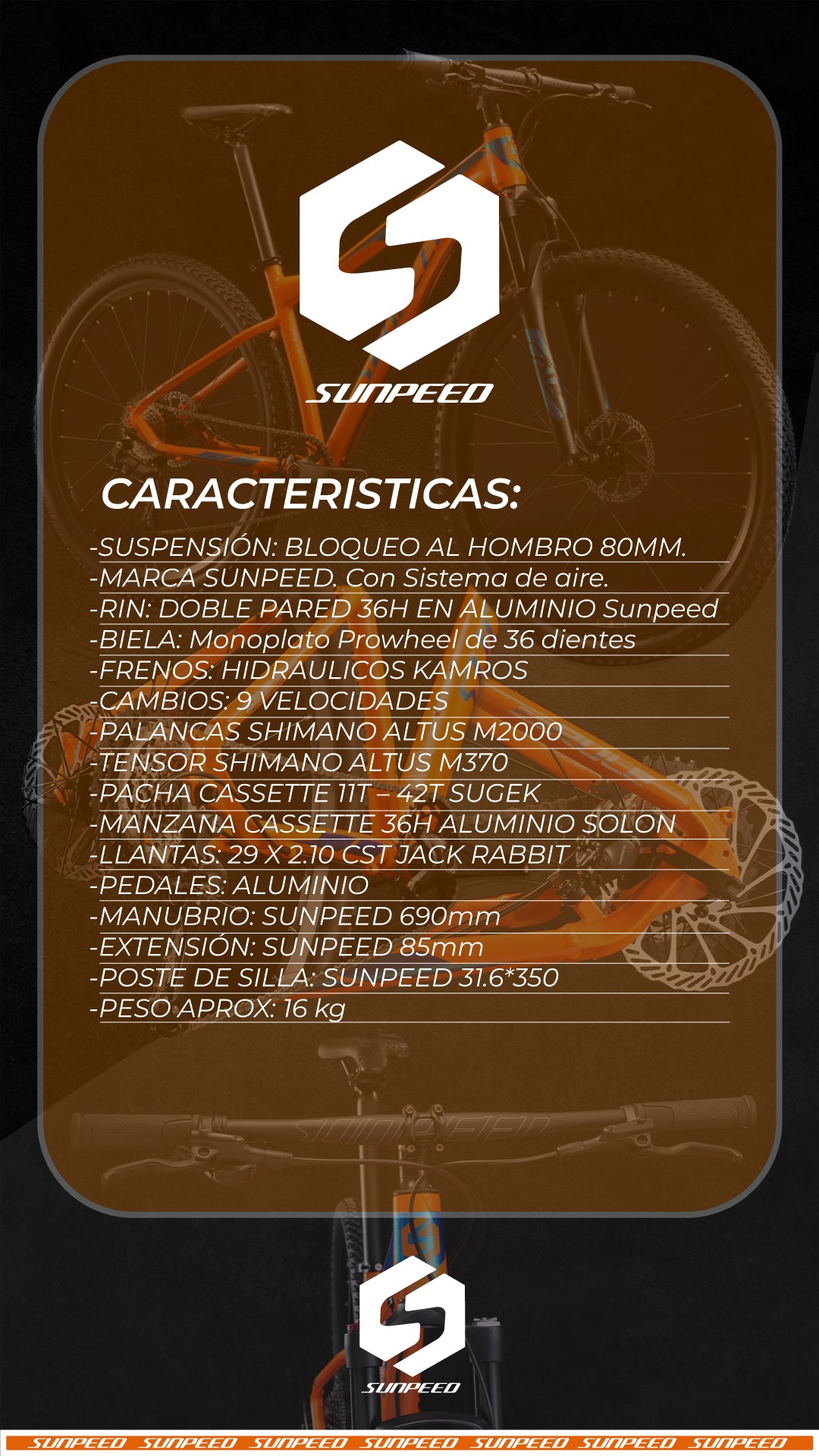 Bicicletas SUNPEED RULE